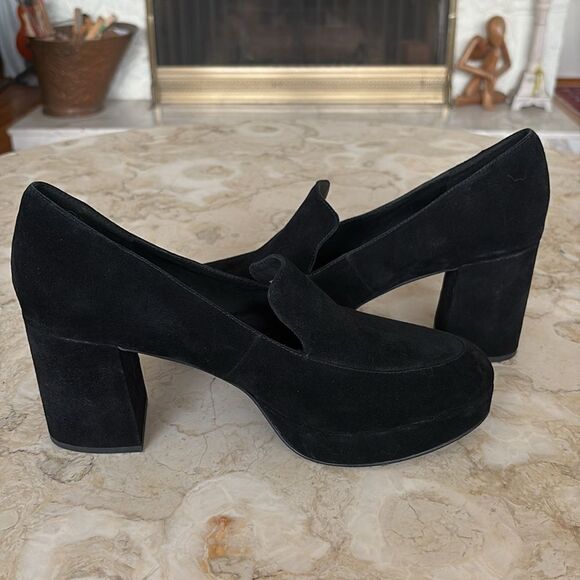 Eileen Fisher Becon Suede Platform Pumps - Picture 9 of 14
